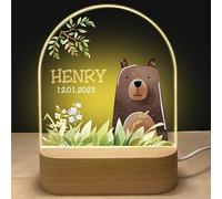 GOMOVING Lampada Personalizzata con Nome | Luce Notturna Bambini per Bambino | Luce Notturna Bambini, Regalo Neonato Maschio Nascita Bimbo, Idee Regalo Battesimo, Idee Regalo Per Anniversario