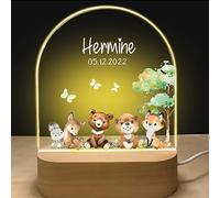 GOMOVING Luce Notturna Bambini-Lampada Personalizzata Con Nome|Regalo Neonata Femmina Nascita Bimba|Idee Regalo Battesimo|Regali Personalizzati Bambini|Idee Regalo Battesimo Bimbo |Anniversario