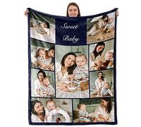 GOMOVING Regalo Personalizzato per Donne, Foto e Testo Personalizzabili, Coperta in Pile di Flanella, Regali di Compleanno Personalizzati per Mamma e Nonna, Il Regalo Fotografico Perfetto per Tutti