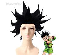 Gon Freecss Costume cosplay Hunter x Hunter Top Shorts Parrucca cosplay Cappellino gratuito tutto impostato solo parrucca M