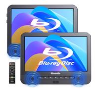 GOnavidio Lettore Blu Ray portatile da 10,1 pollici per auto con batteria ricaricabile, supporto video 1080P, audio Dolby, uscita HDMI