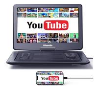 GOnavidio Lettore DVD Portatile da 17,9" con Ampio Schermo da 16", 6 Ore di Batteria Ricaricabile, Supporto Ingresso HDMI, Schermo di Sincronizzazione, Ultima Memoria, Regione Libera, Scheda USB/TF