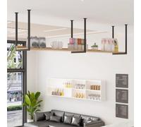 GONCBKVN Staffa per mensola da soffitto con assi, mensole sospese, portabottiglie, espositore portaoggetti sospeso, per la decorazione di cucina, bar, sala da pranzo