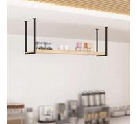 GONCBKVN Staffa per mensola da soffitto con assi, mensole sospese, portabottiglie, espositore portaoggetti sospeso, per la decorazione di cucina, bar, sala da pranzo