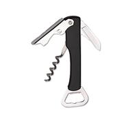 GONDNOWS 1 pezzo apribottiglie,multiuso Apribottiglie,Camerieri Cavatappi,Apribottiglie da birra 3 in 1 Apribottiglie da vino Coltello,per casa, pub, attività all'aria aperta(Nero)
