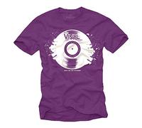Gone But Not Forgotten - Maglietta Vintage Vinile Dj T-Shirt Viola S