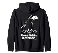 Gone Fishin, Design umoristico Rilassato in Pensione Felpa con Cappuccio