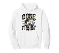 Gone Fishin - Divertente Design per Pesca alla spigola Felpa con Cappuccio