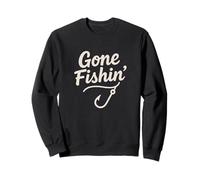 Gone Fishin' Funny Fishing Hook Shirt Uomini Donne Bambini Pescatori Felpa