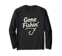 Gone Fishin' Funny Fishing Hook Shirt Uomini Donne Bambini Pescatori Maglia a Manica