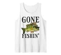Gone Fishing Bass Fish Occhiali da Sole Pescatori Uomini Donne Bambini Canotta
