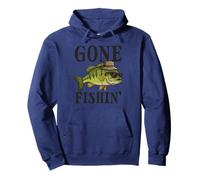 Gone Fishing Bass Fish Occhiali da Sole Pescatori Uomini Donne Bambini Felpa con Cappuccio