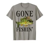 Gone Fishing Bass Fish Occhiali da Sole Pescatori Uomini Donne Bambini Maglietta