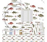 Gone Fishing,Gone Pesca Party Decorazioni Set,Gone Pesca Compleanno Banner,decorazioni per feste di pesca, Festa Accessori Doccia Festa,Under The Sea Party Supplies (53PCS 16 persone)