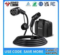 GONEO Cavo di ricarica EV/PHEV con borsa per il trasporto, cavo automatico ibrido trifase 11kW,22kW,7kW tipo 2 compatibile per veicoli elettrici
