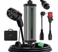 GONEO Mobile Wallbox 11 kW [Trifase 7M | 8-16A Potenza di Ricarica Regolabile 2-8H Timer ] Colonnina Ricarica Auto Elettrica con Spina CEE e Spina Schuko Compatibile con Model Y/3 e Altri EV/PHEV