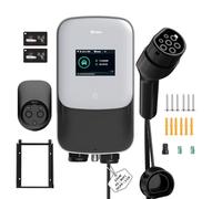 GONEO Wallbox 22kW Stazione di ricarica 8A-32A per veicoli elettrici 480V Trifase OCPP con cavo da 5m con Scheda RFID IP65 IK10 Protezione 4G Wi-Fi APP Bluetooth Carica Appuntamento
