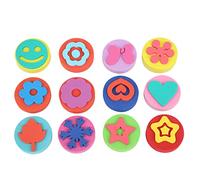 Gonetre 12 Timbri in Spugna per Pittura per Bambini, Spugne Artistiche, Sigilli in Spugna per Pittura per L'apprendimento Precoce Strumenti di Pittura Educativi per Bambini (Guarnizione in spugna)