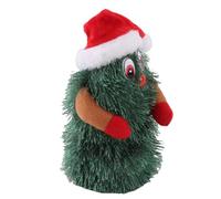 Gonetre Albero di Natale Che Canta e Balla, Giocattolo Interattivo per (M) | Movimento Rotante Elettrico, Materiale Morbido Peluche, Festa o Decorazione Domestica, Richiede 3 Batterie AAA