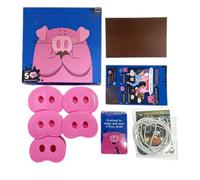 Gonetre Chi Ride perde: un Gioco divertente! (Naso di maiale) | Party Game in Plastica, 5 Musi di Maiale per 2+ Giocatori, Antiscivolo e Facili da Impugnare, 150 Carte e 60 Pennarelli