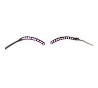 Gonetre Ciglia False a LED Leggera Luminosa Striscia di Trucco Ciglia Lampada Elegante Ciglia Luminose Affidabili Luminose per le Nightclub Halloween in Fibra Artificiale di 3 Cm (Rosa)