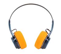 Gonetre Cuffie On Ear retrò, Driver Wireless Bluetooth 6.0 da 40 Mm con Microfono, Durata della Batteria di 20 Ore, Bassi Profondi, Connessione Multipunto per Musica, Chiamate (Blu trasparente)