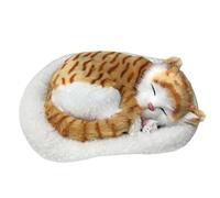 Gonetre Giocattolo per Gatto Sonnifero Realistico Bambola Animale di Peluche con Simulazione del Respiro Morbido Coccolone da Compagnia per Bambini Decorazioni per la Casa Artificiale (Cat)