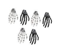 Gonetre Halween Skeleton Hands per Capelli Osseo Punk Rock Horror per Capelli con Scheletro Unico Design di Artigli Ossei per Donne Accessori per Capelli 3 Coppie in Lega