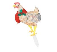 Gonetre Le Luci LED Decorative a Forma di Pollo di Natale Illuminano L'arredamento di Natale con la Sciarpa per Interni Ed Esterni, in Plastica, 39,8x25 Cm