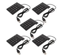 Gonetre Mini tastierino numerico cablato, mini tastierino numerico cablato, tastierino numerico cablato, 18 tasti, ergonomico, USB, Plug and Play, digitazione silenziosa, mini tastierino numerico per