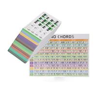 Gonetre Music Flash Sches CHORDS Piano Clama di Schede Flash con Codice Colore Vibranti per gli Insegnanti di Apprendimento di Pianoforti per Pianoforte Homeschoolers Copper Plate Paper