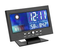 Gonetre Orologio Digitale per umidità e Temperatura con Previsioni del | Funzione Sveglia e Snooze, Indicatore del Livello di Comfort con Icone Umide e Confortevoli, Commutabile tra 12/24 Ore,