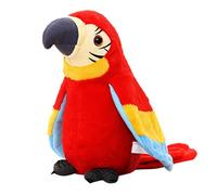 Gonetre Parte Talking Electric Plush Phlust Interactive Ripete ciò Che Dici Scuote del Corpo Fun per Bambini Bambini Famiglia per Bambini Materiale di Peluche Morbido 12x11x22cm (Rosso)