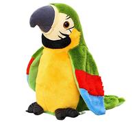 Gonetre Parte Talking Electric Plush Phlust Interactive Ripete ciò Che Dici Scuote del Corpo Fun per Bambini Bambini Famiglia per Bambini Materiale di Peluche Morbido 12x11x22cm (Verde giallo)