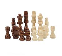 Gonetre Pieni di Scacchi da 32 Pezzi Internazionali Pezzi di Scacchi Set Tornei di Sostituzioni di Battili Imitazione in Legno in Plastica Liscia Usura di Usura di Famiglie Professionali