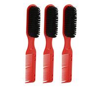 Gonetre Set di 3 spazzole a doppia testa per lo styling dei capelli della barba pettine multifunzionale a doppia estremità spazzola per lo styling per gli uomini Kit di toelettatura professionale