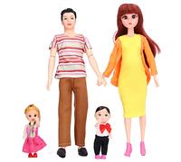 Gonetre Set di Bambole per Famiglie da 5 Pezzi con Mamma Incinta e | Include papà, Ragazza, Ragazzo, Accessori Colorati, Capelli Rinforzati per lo Styling, Gioco Educativo per la Comprensione