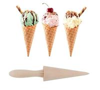 Gonetre Strumenti da Forno a Muffa del Cono di Gelato in Legno di Alta qualità Non Tossici Robusti e Sicuri per i Dessert per la Casa Accessori per Forno Fai -da -te 23 Cm (Come mostrato)
