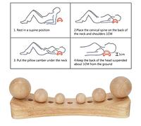 Gonetre Strumento di Rilascio Muscolare Psoas Naturale in Gomma Massaggio Corpo Grilletto Massaggio in Legno con 6 Teste di Massaggio per la Spalla Posteriore Spalla All'anca a Sollievo