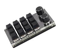 Gonetre Tastiera Macro Programmabile con Mini Tastierino a 12 Tasti, Interruttore Blu RGB per Giochi Ufficio, Supporti Musicali, Adatta per, Vista, OS X