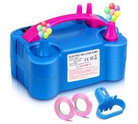 Gonfia Palloncini Elettrico, Pompa per Palloncini Elettrica con 2 Nastri per Palloncini, Macchina Gonfia Palloncini a 2 Modalità di Gonfiaggio, Gonfiatore per Compleanno (Blua)