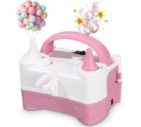 Gonfia Palloncini Elettrico,Pompa Per Palloncini,Pompa Elettrica per Palloncini, Gonfiatore Palloncini Elettrico per Palloncini 220V 400W, per Compleanni e Matrimoni, Feste,Rosa