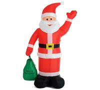 Gonfiabile Babbo Natale Con Sacco Alto 180 Cm Illuminazione Led Per Esterno