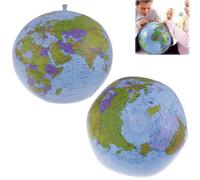 Gonfiabile del Globo del Mondo,Mappamondo Gonfiabile,Inflatable Globe,Globo del Mondo Gonfiabile,Sfera di Terra Gonfiabile da 16 Pollici,globo del mondo,Per giocare e insegnare,2 pcs