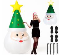 Gonfiabile di Babbo Natale XXL Decorazione LED Natalizia Addobbo Esterno 250 cm
