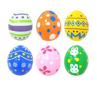Gonfiabile Easter Eggs - Large Easter Egg Decorations | 6 pezzi Large Gonfiabile Spring Holiday Ornaments | Outdoor Easters Decorations for Gardening Indoor Lawn Backyard Walkway Pathway
