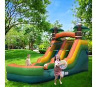 Gonfiabile estivo all'aperto Sildes Air Bounce Acqua Attrezzatura da gioco per divertimento Acqua gonfiabile Doppio scivolo Bubble Ball Pit
