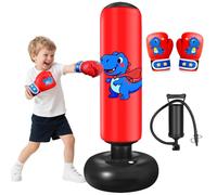 gonfiabile palo di boxe, Sacco da Boxe per Bambini Oziral Kids da 120cm con guantoni da boxe è il regalo perfetto per bambin dai 3 agli 8 anni che vogliono allenarsi nel Taekwondo