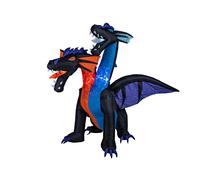 Gonfiabile per Halloween a forma di Dragone 208cm con led e motore