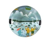 Gonfiabile per la neve, slitta pieghevole, pupazzo di neve sugli sci, perfetto per lo sci invernale, il tempo libero e le avventure all'aperto